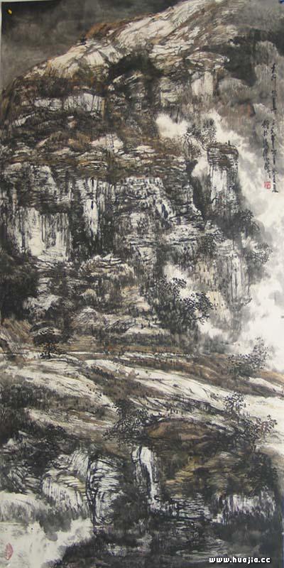 施贞泉 6尺 国画 山水2